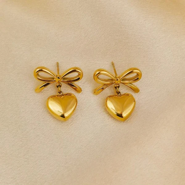 Stylish Bowtie Heart - Jewelry Set - Hover