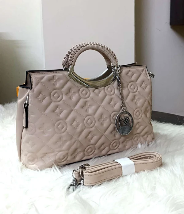 Beige Formal Hand Bag