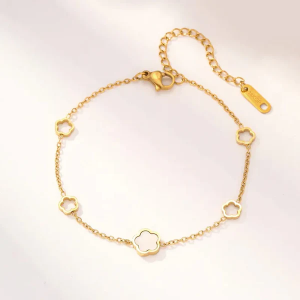 Five Leaf Shell Flower - Bracelet