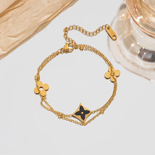 Flower Gold Layered - Bracelet