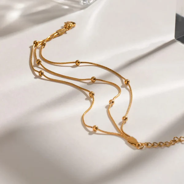 3 Layer Golden Beads Premium - Bracelet