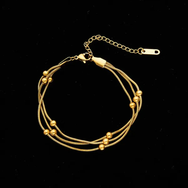 3 Layer Golden Beads Premium - Bracelet - Hover
