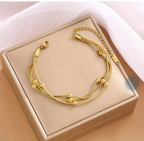 3 Layer Golden Beads Premium - Bracelet - Image 4