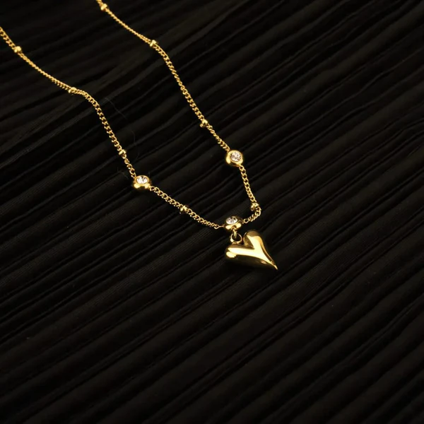 Heart drop 3 diamond - Anklet - Image 3