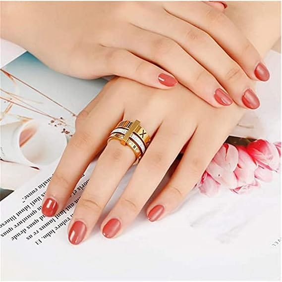 Roman Numeral Multilayer - Ring - Hover