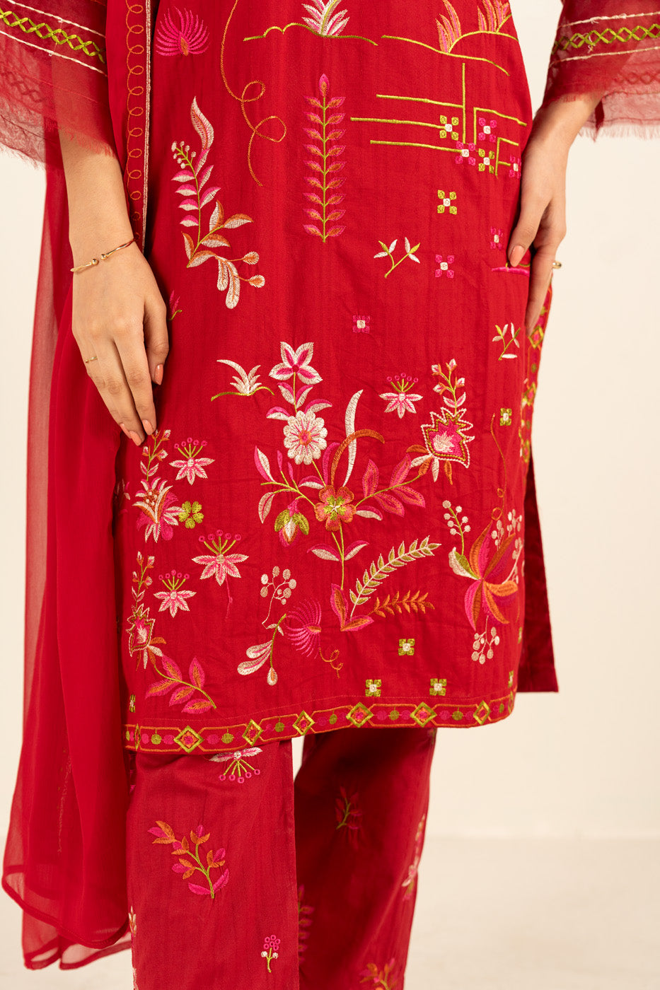 RTW | SHIRT, TROUSER & DUPATTA view 3