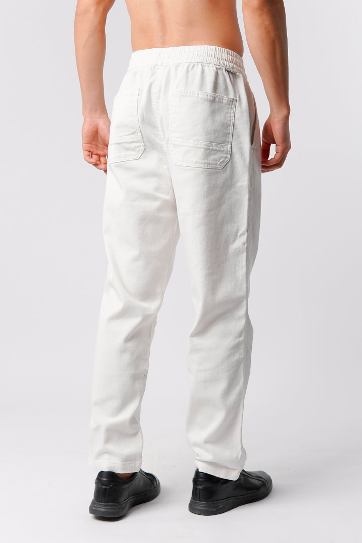 Straight Jogger Pants - White