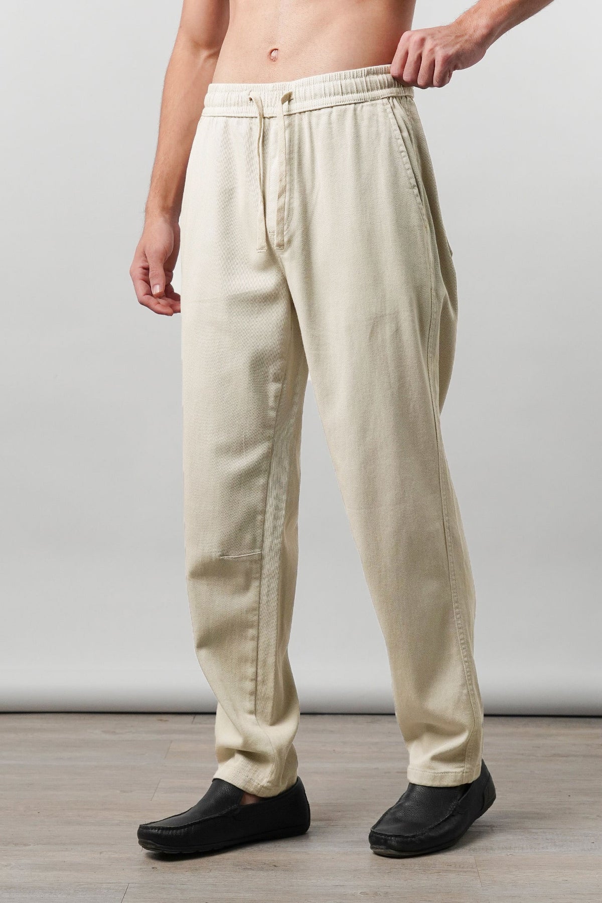 Straight Jogger Pants - Cream