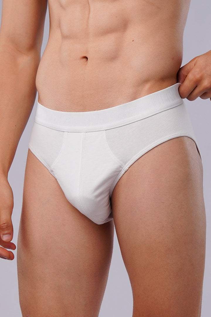 Brief - Black, White & Heather Grey Pack Of 3
