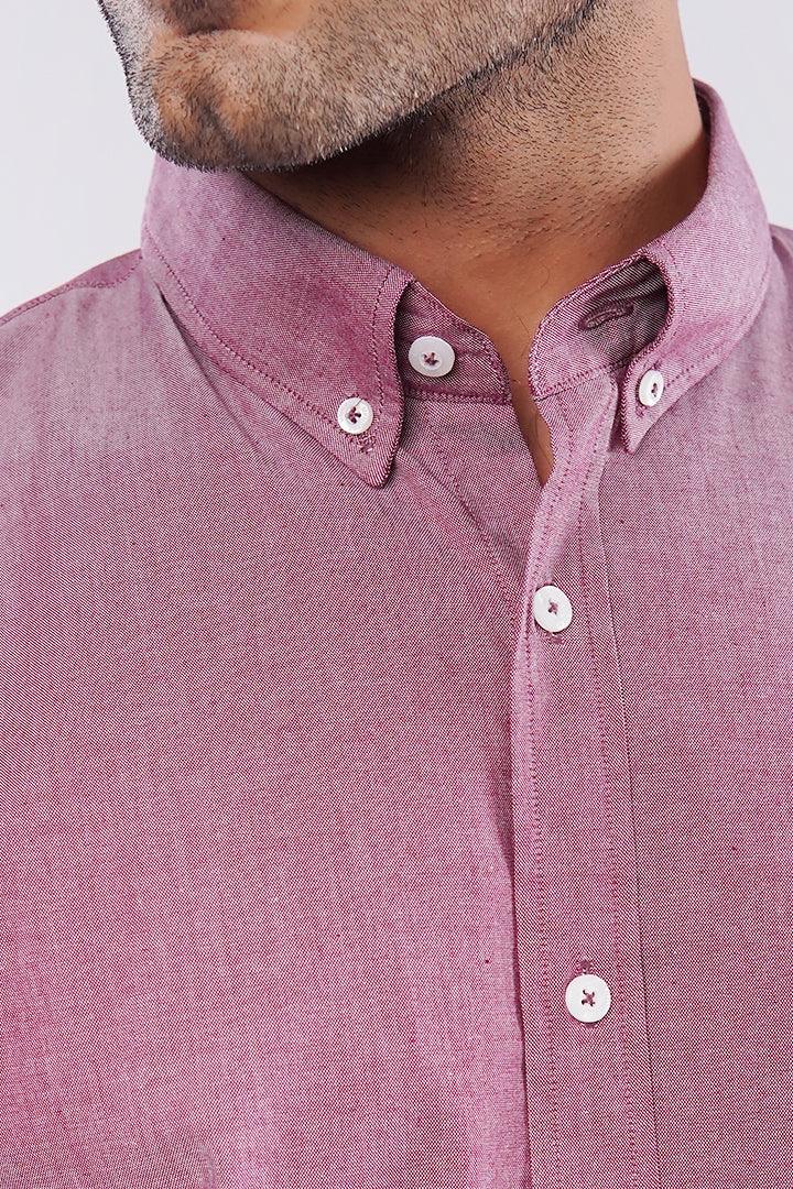 Oxford Shirt - Berry Pink - FA alternate view