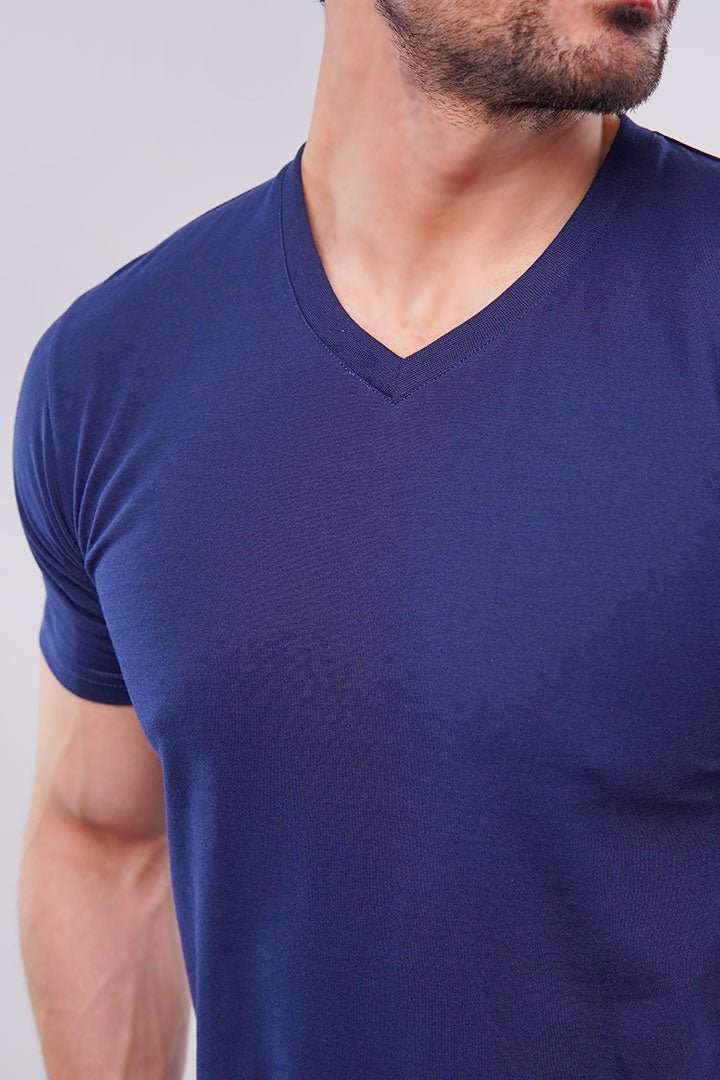V-Neck T-Shirt - Navy Blue alternate view