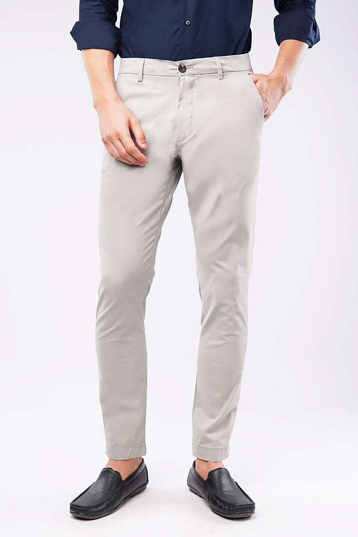 Slim Fit Chinos - Off White