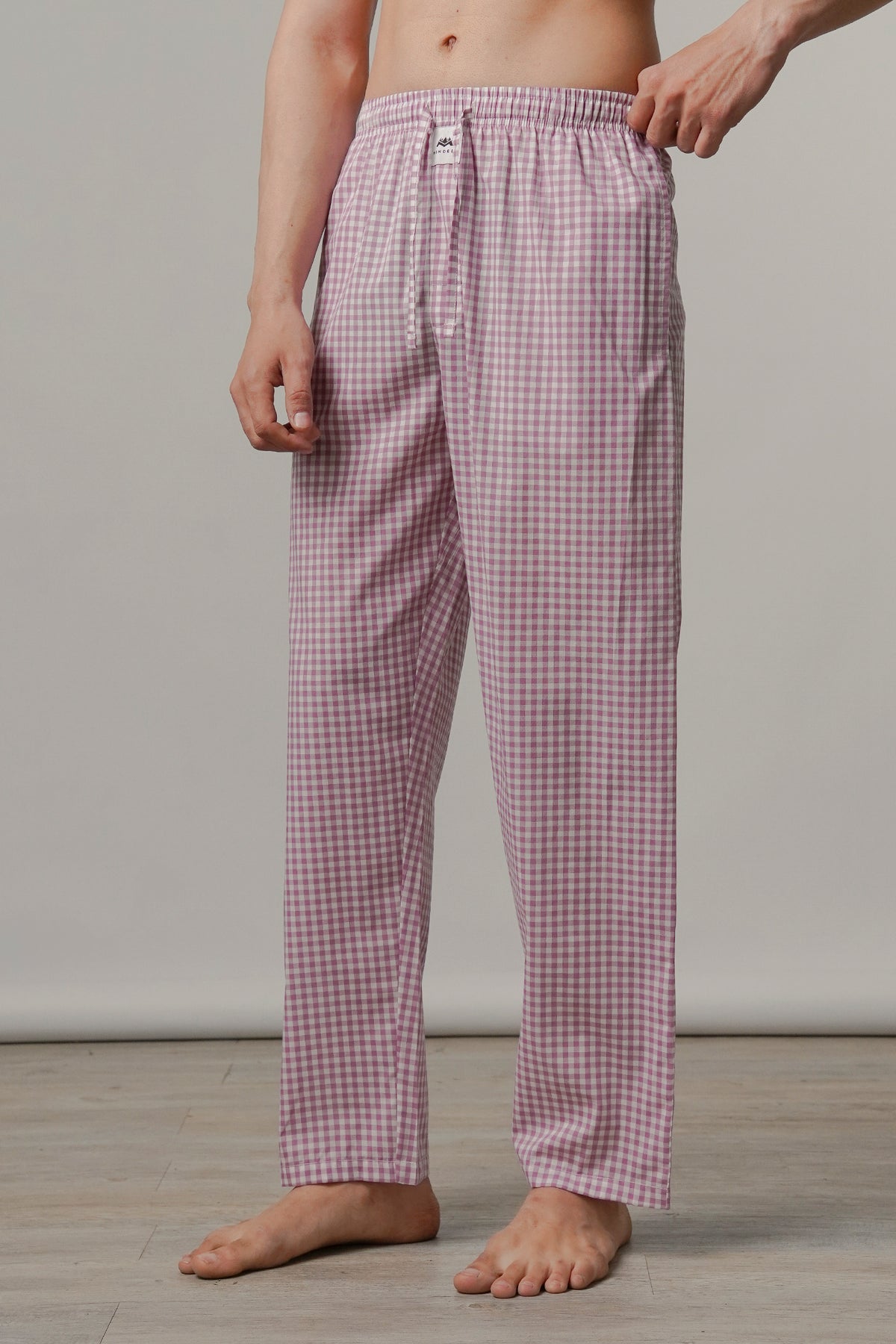 Check Woven Pajamas - Pink