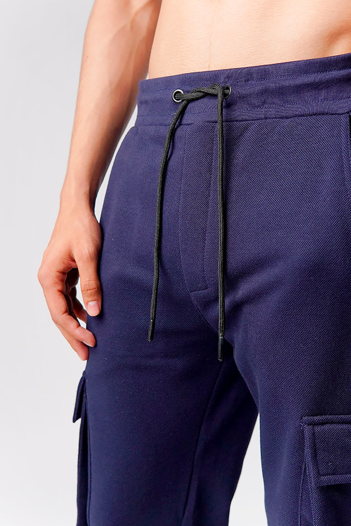 Knit Cargo Trouser- Navy