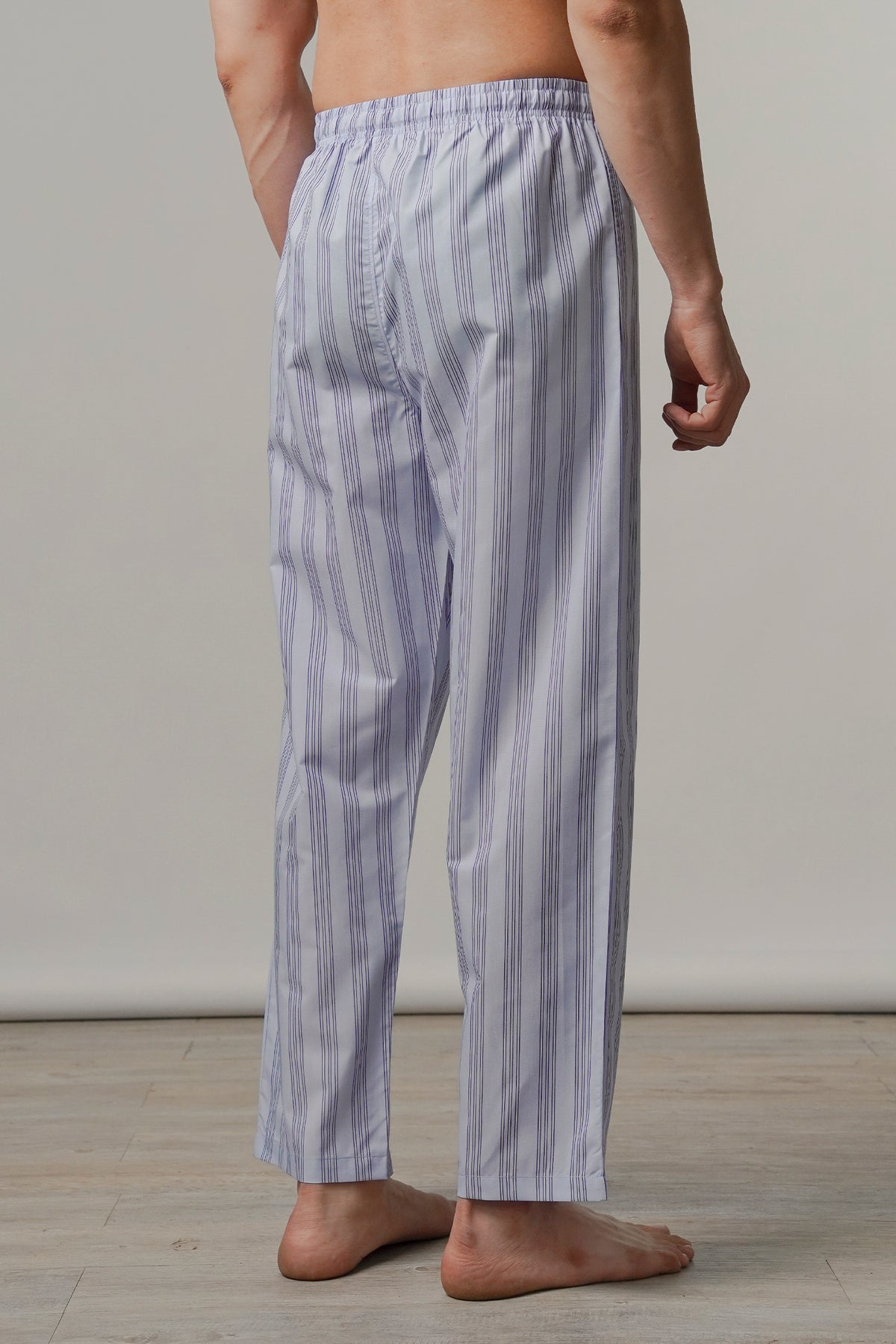 Striped Woven Pajamas - Sky Blue