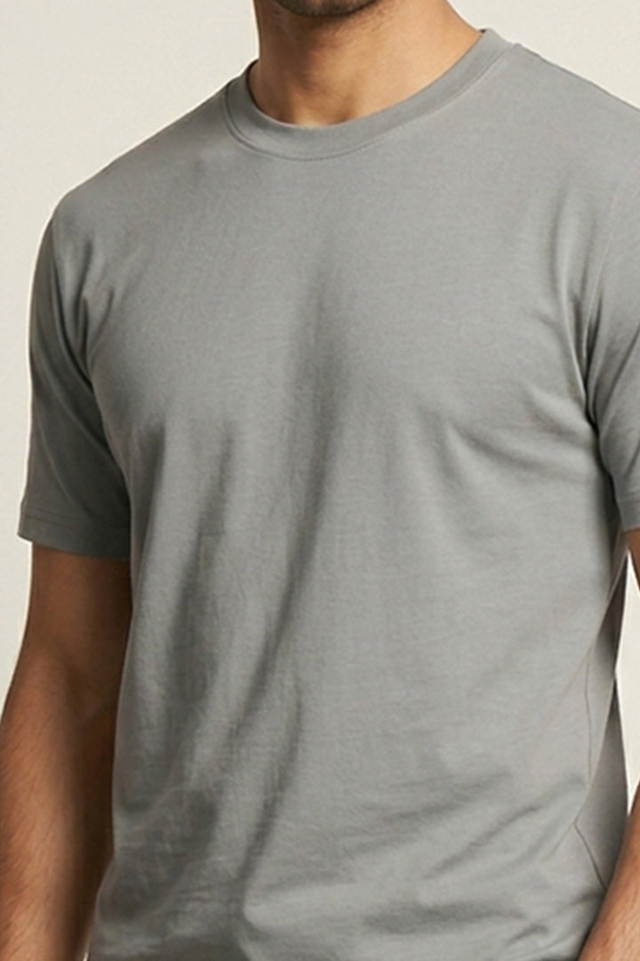 Crew Neck T-Shirt - Grey alternate view
