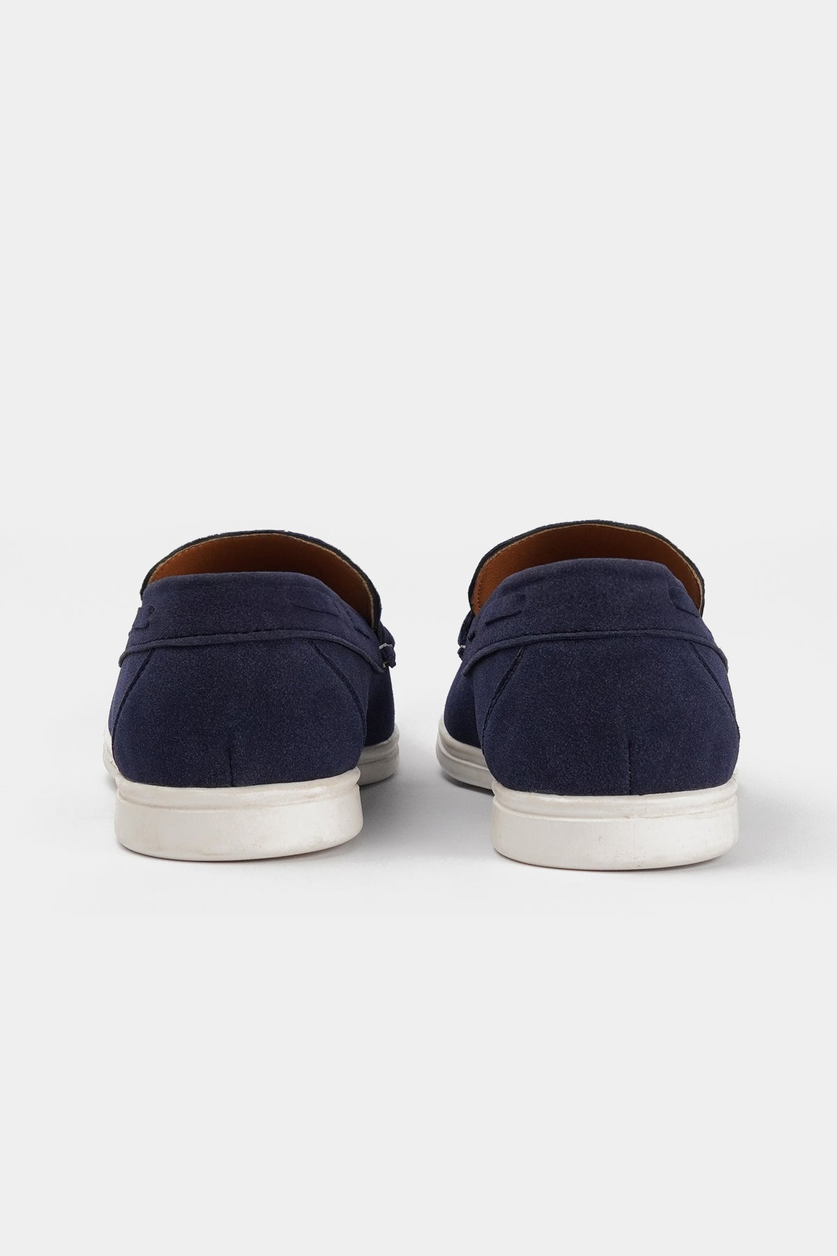 Penny Suede Loafers - Navy Blue