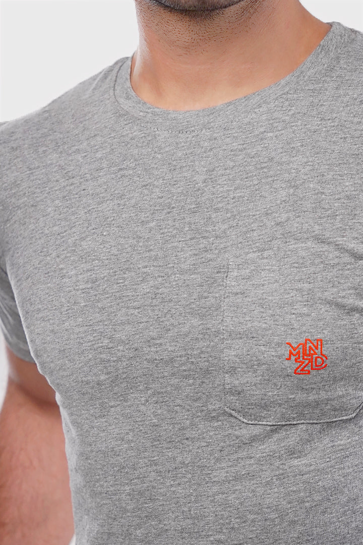 MNDZ Graphic Pocket T-Shirt - Heather Grey alternate view