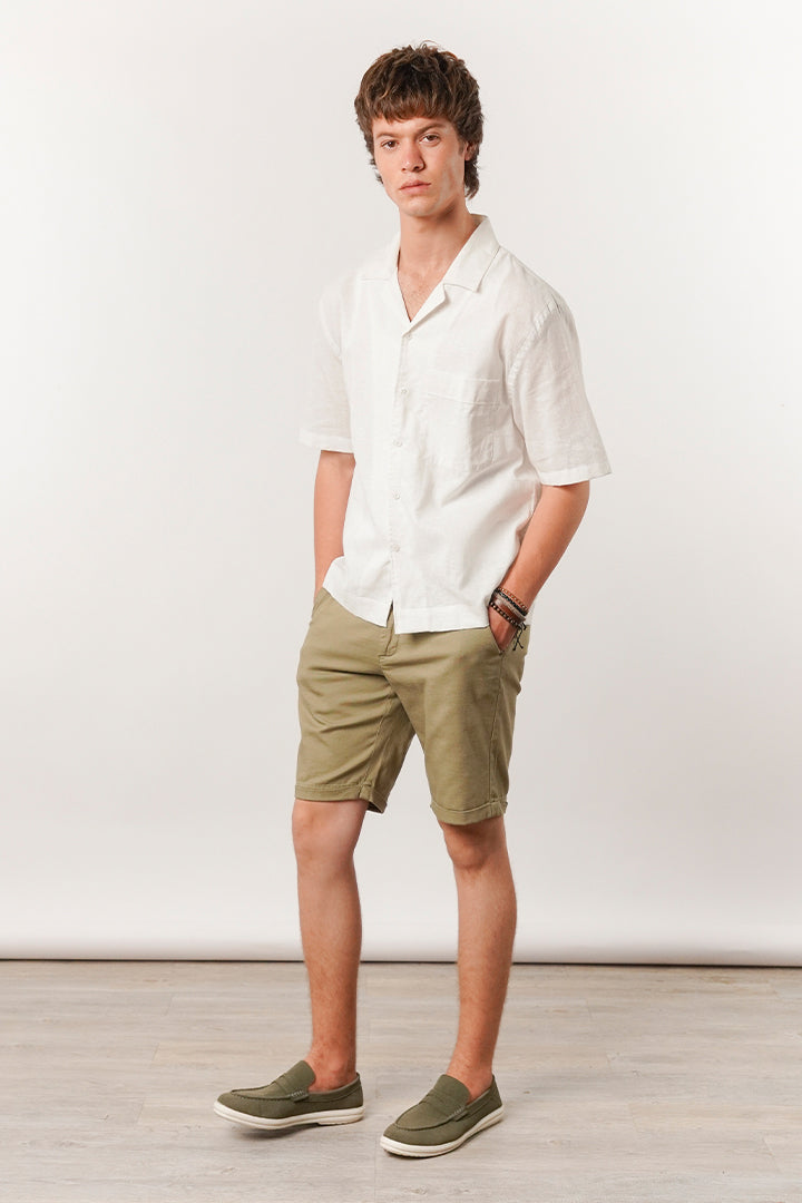 Box Fit Cuban Shirt - Off White - FA