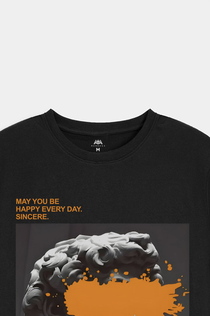 Printed Graphic Tee - Black - FA alternate view