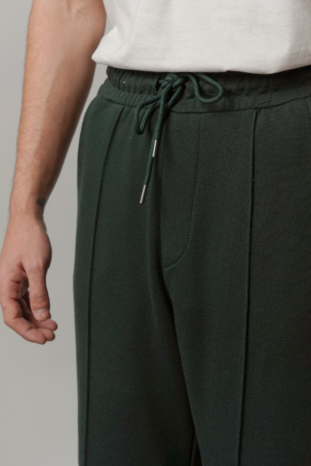 Pintex Jogger Pants - Bottle Green