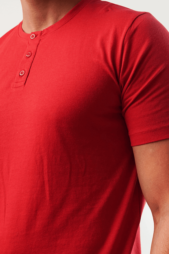 Crimson Short Sleeve Henley T-Shirt alternate view