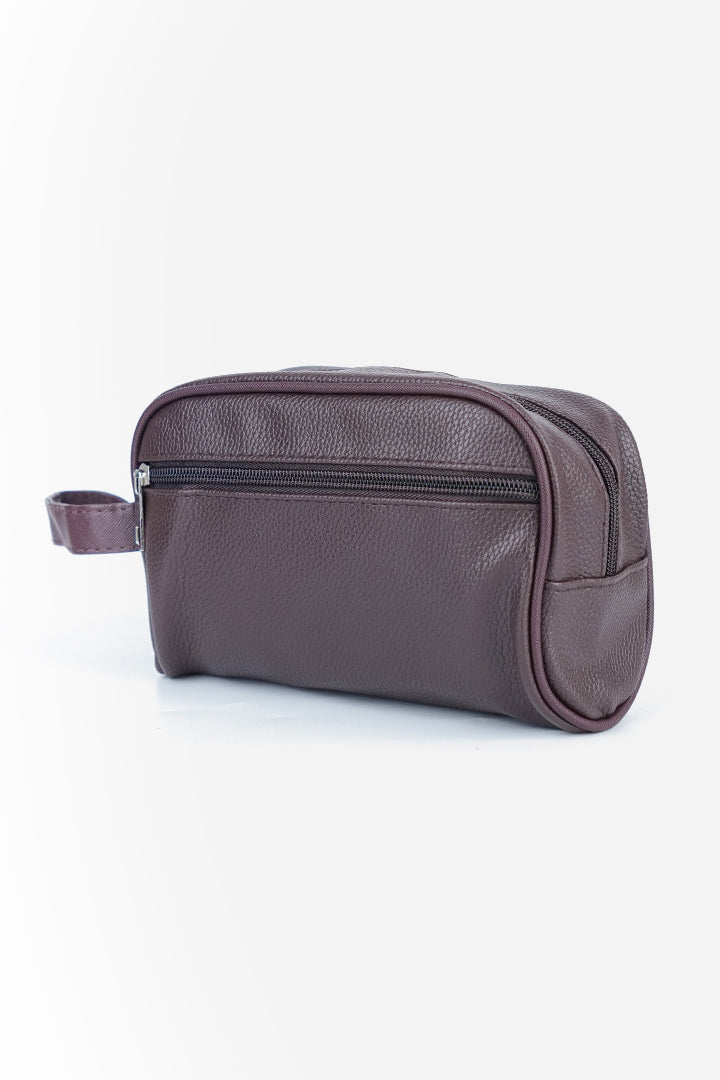 Heritage Leather Toiletry Pouch – Vintage Espresso alternate view