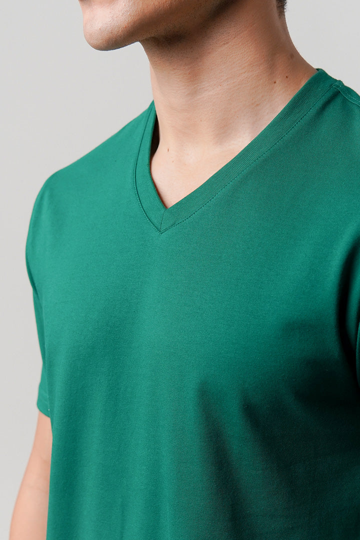 Regular Fit V-Neck T-Shirt - Green alternate view