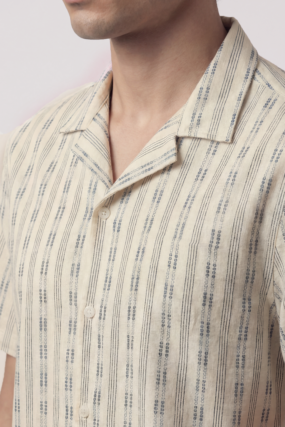 Cuban Shirt - Cream - FA alternate view