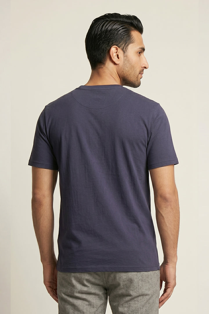 Crew Neck T-Shirt - Navy Blue