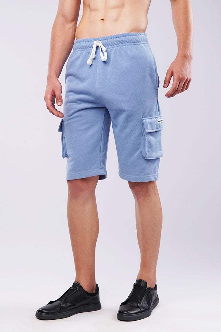 Terry Cargo Shorts - Light Blue - FA