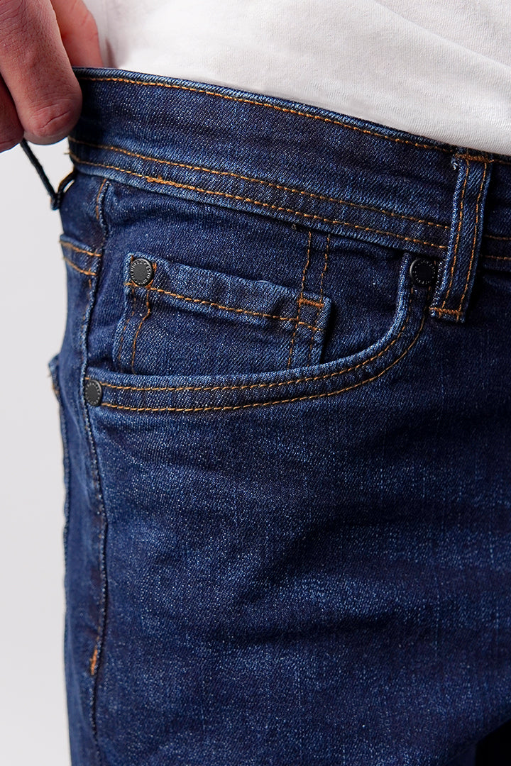 Slim Fit Denim - Navy Blue alternate view