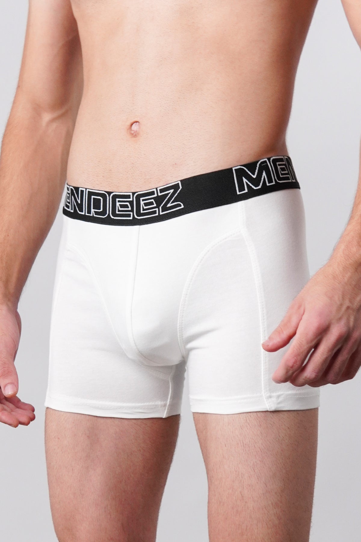 Boxer Briefs - Light Grey, Black & White Pack Of 3