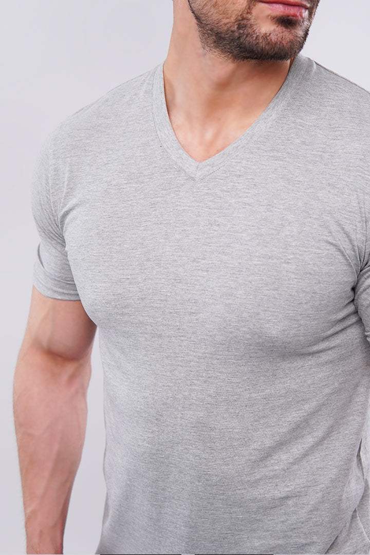 V-Neck T-Shirt - Heather Grey alternate view