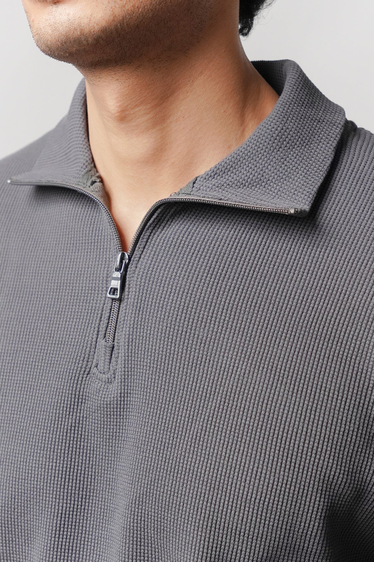 Quarter-Zip Sweatshirt - Grey