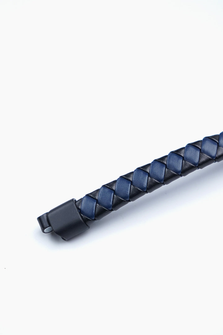 Navy Blue and Black Braided Bracelet