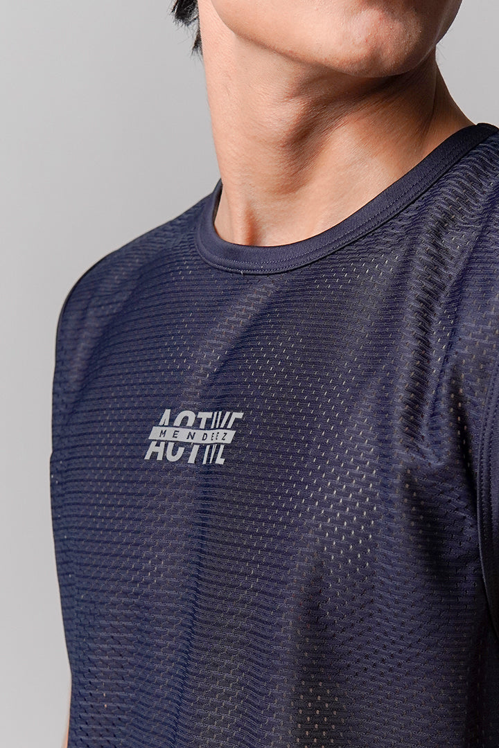 Mesh Tank Top - Navy Blue alternate view