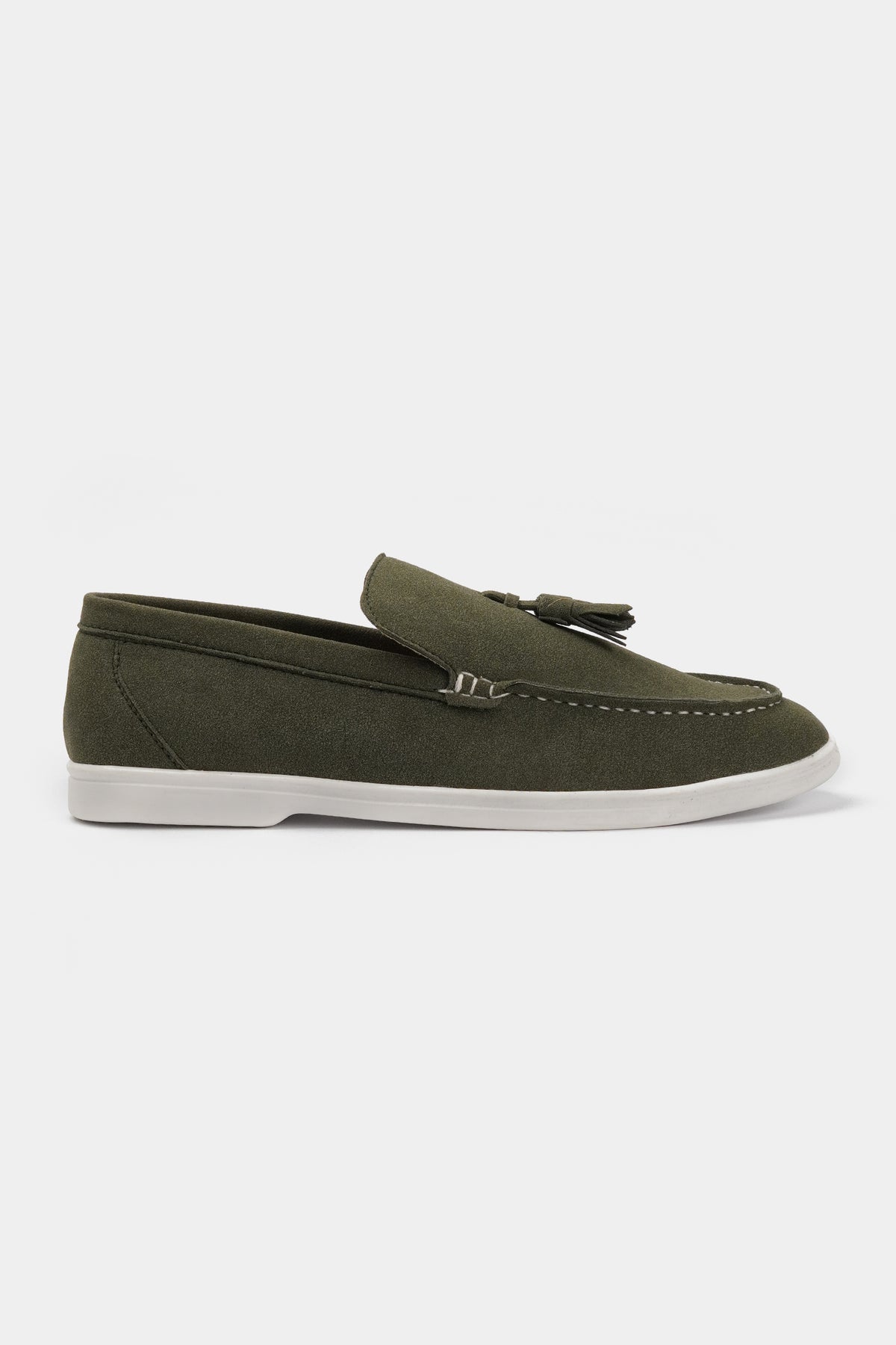 Slip On Suede Loafers - Green