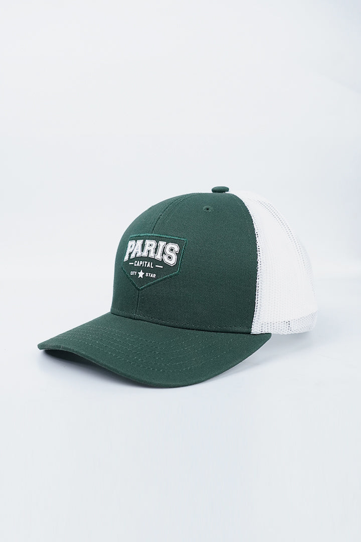 Paris Capital Trucker Cap - Dark Green alternate view