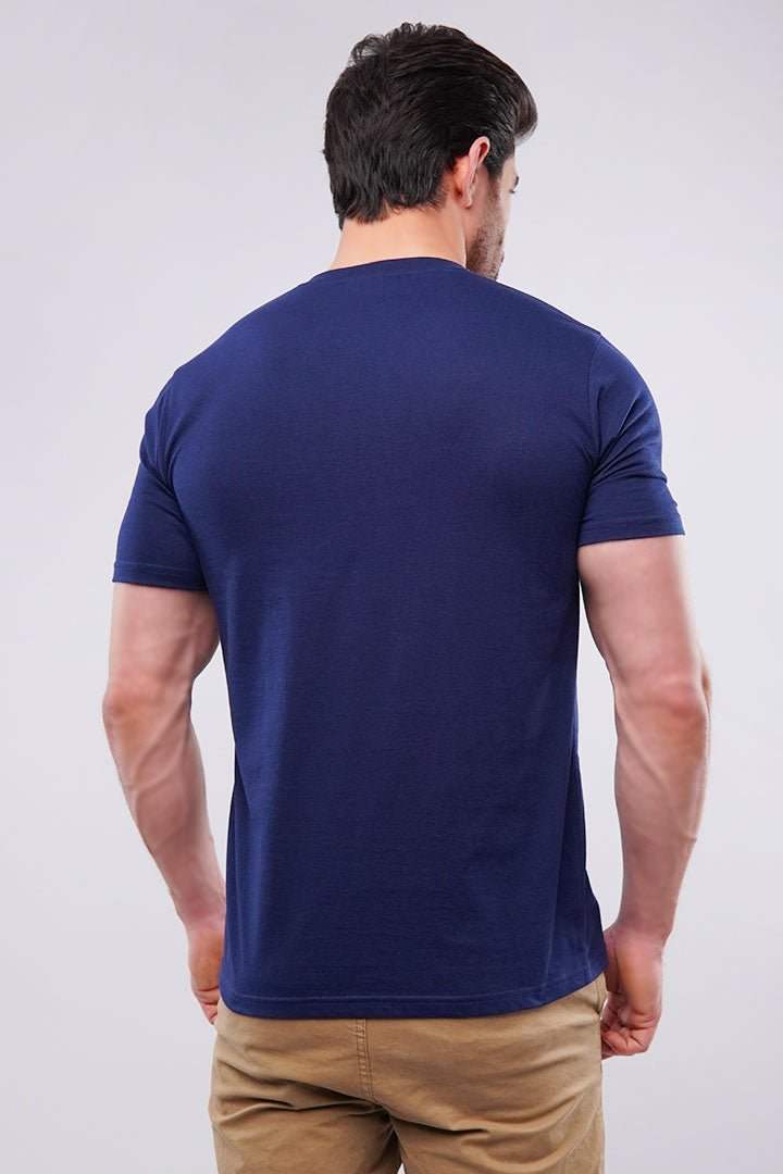 V-Neck T-Shirt - Navy Blue