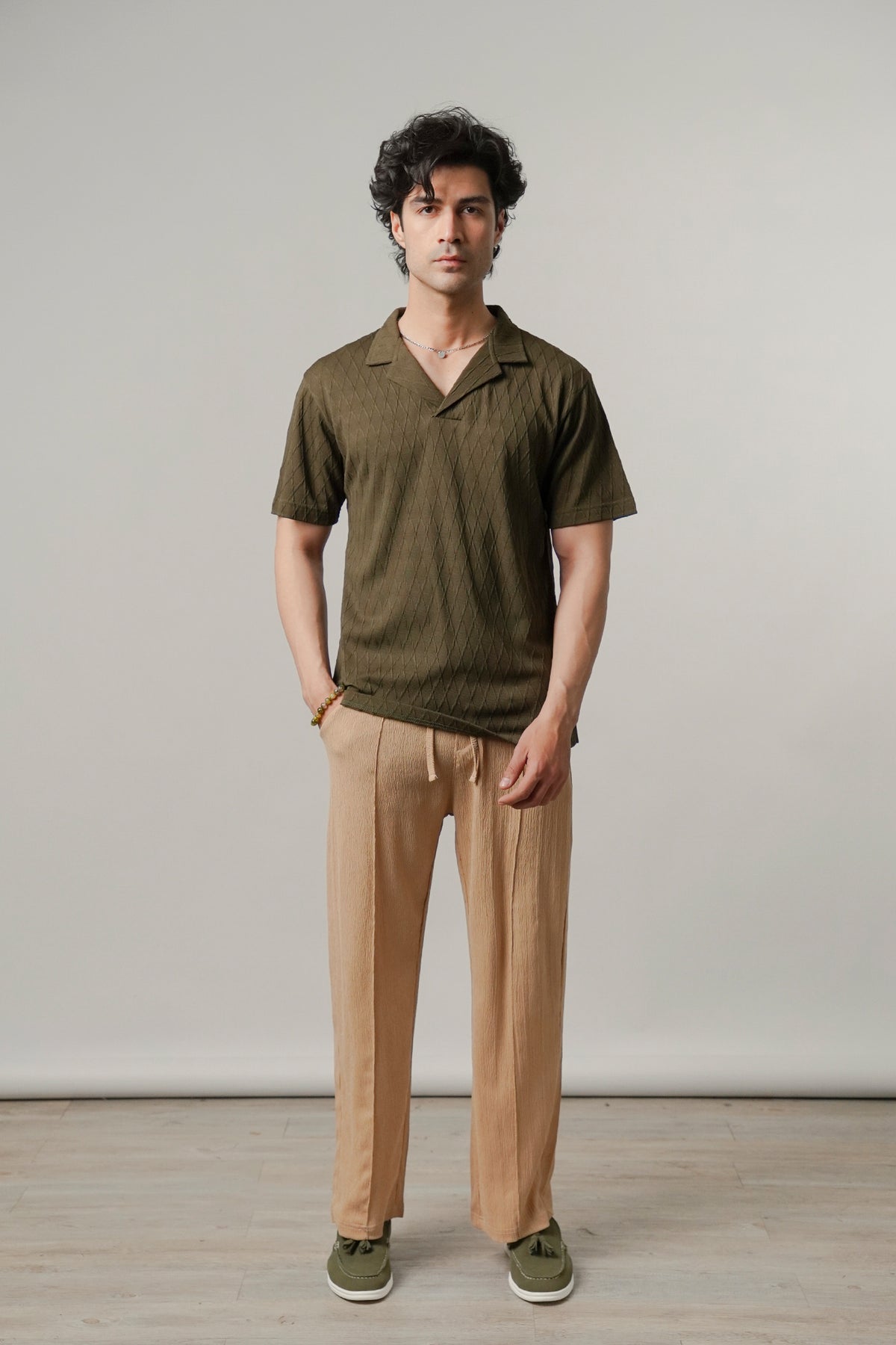 Cuban Collar Polo - Forest Green