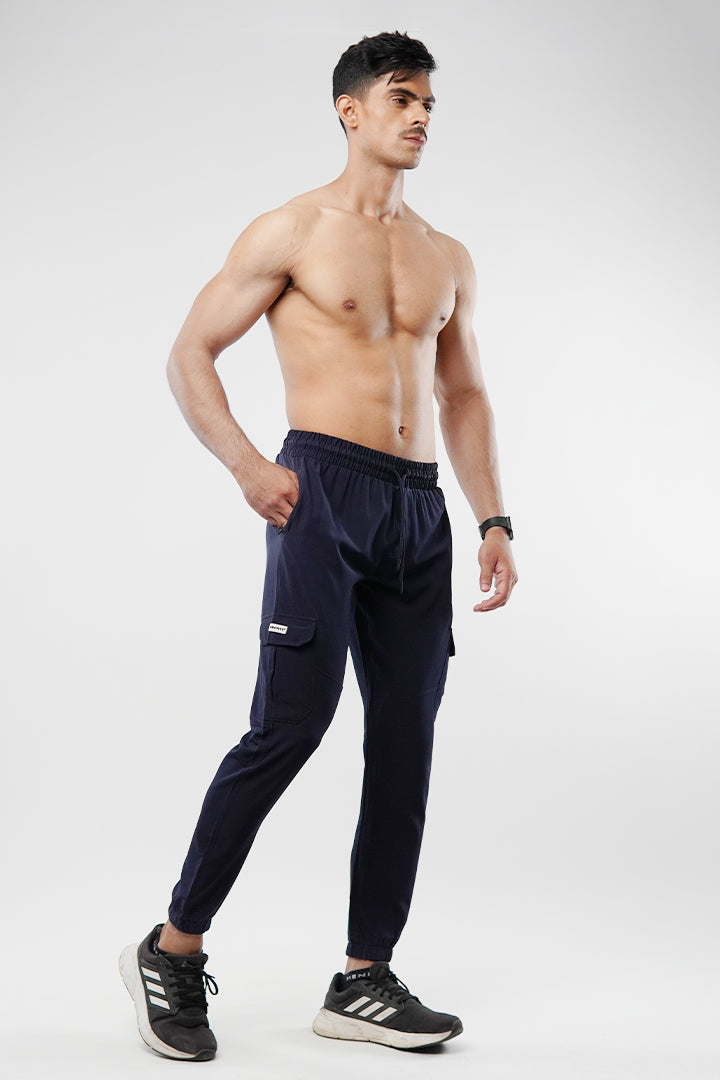 Cargo Jogger Pants - Navy Blue - FA