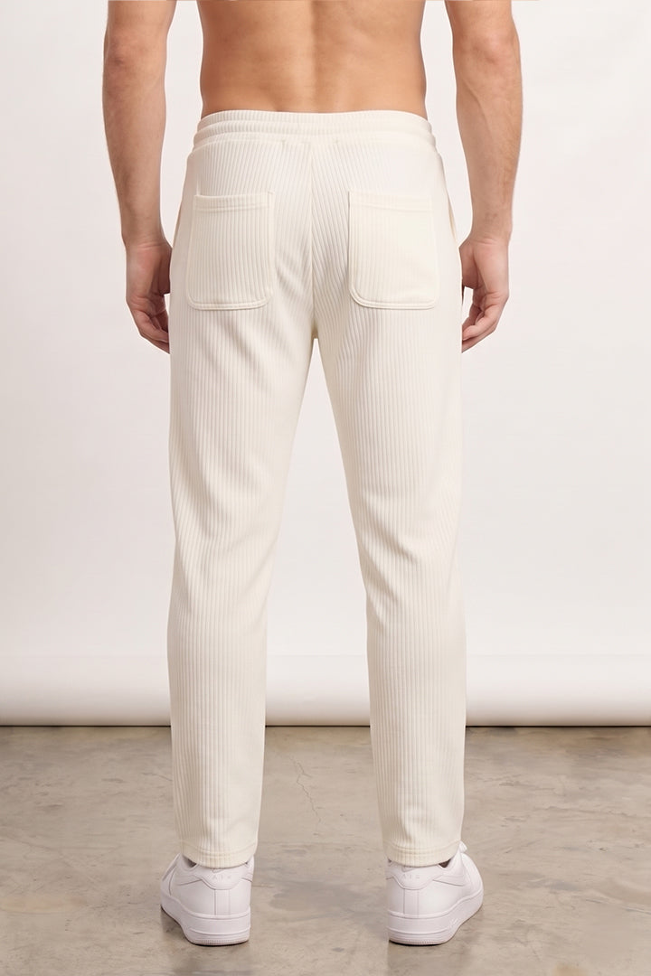 Split Hem Trousers - White
