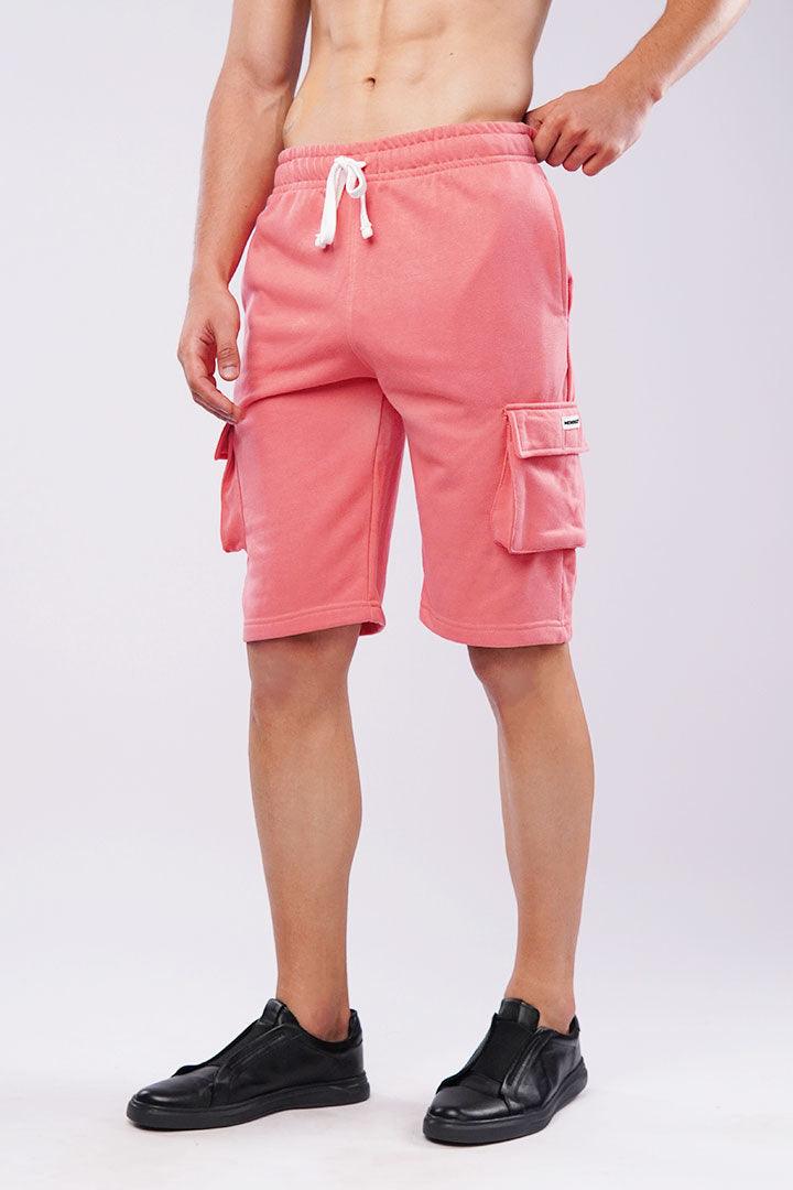 Terry Cargo Shorts - Coral Pink - FA