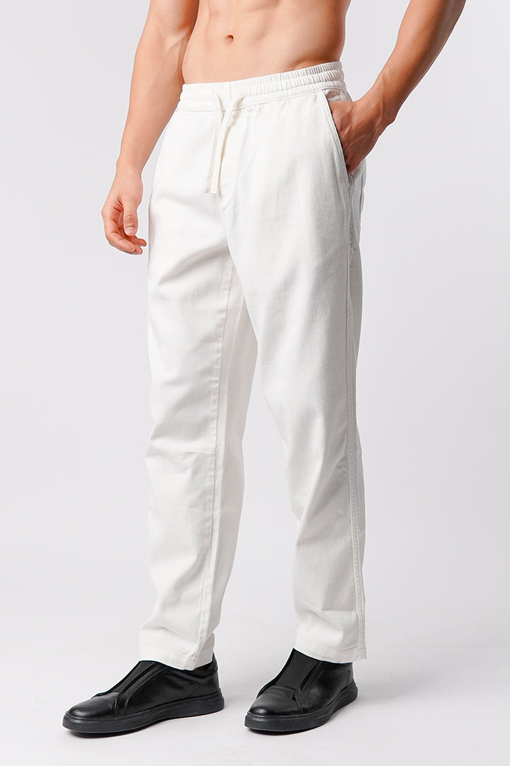 Straight Jogger Pants - White