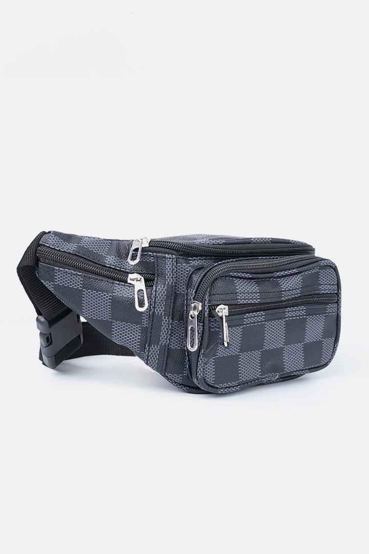 Leather Waist Bag - Grey