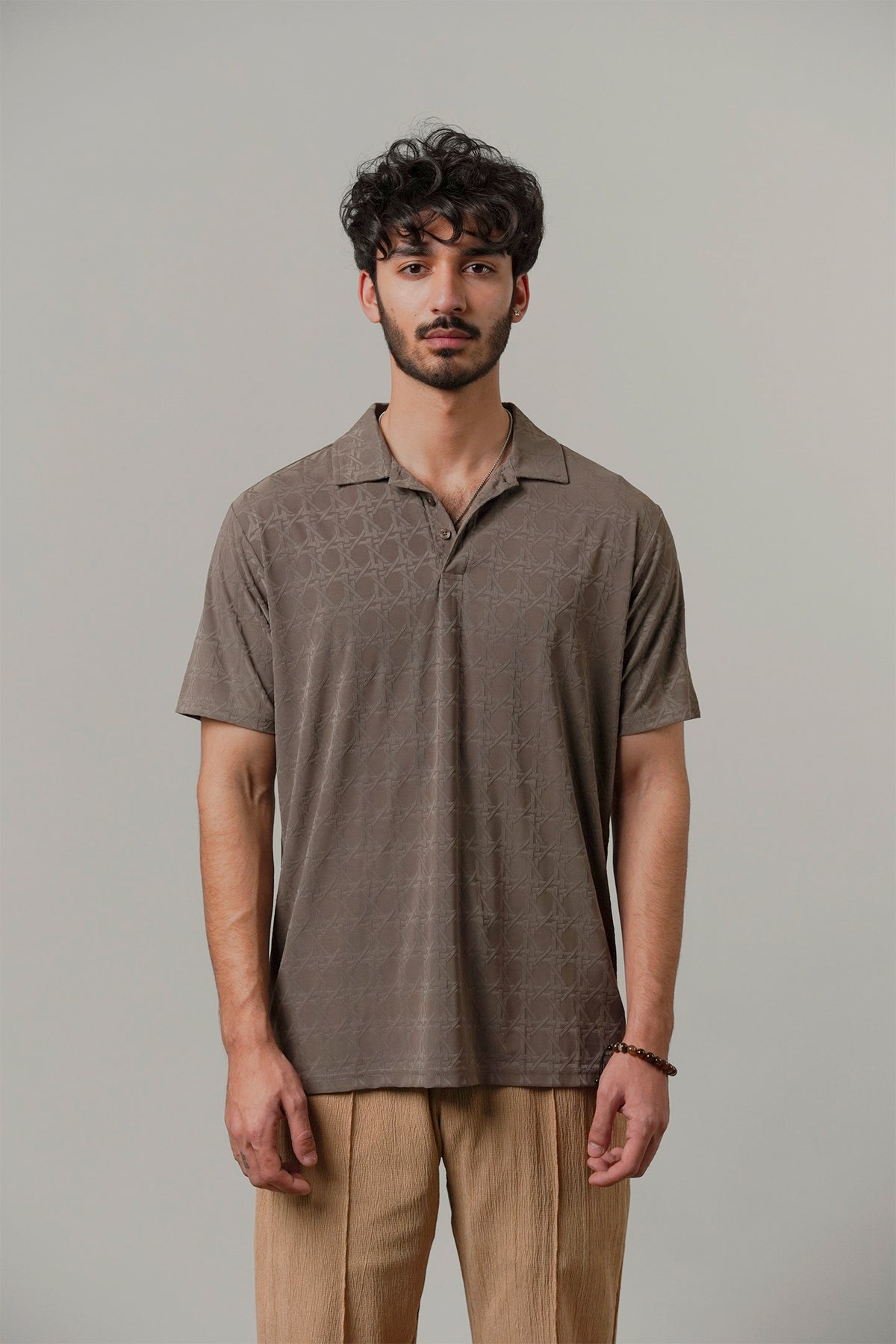 Sports Polo - Brownish Grey