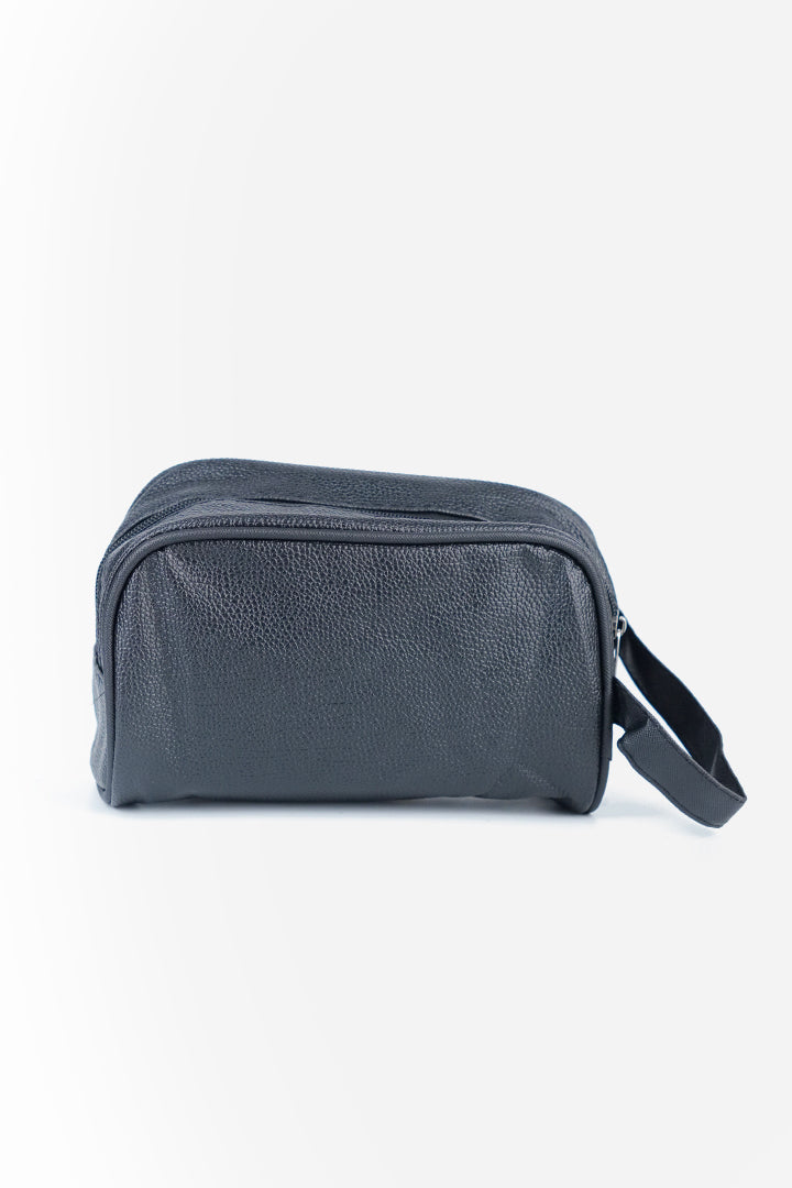 Heritage Leather Toiletry Pouch – Onyx Black