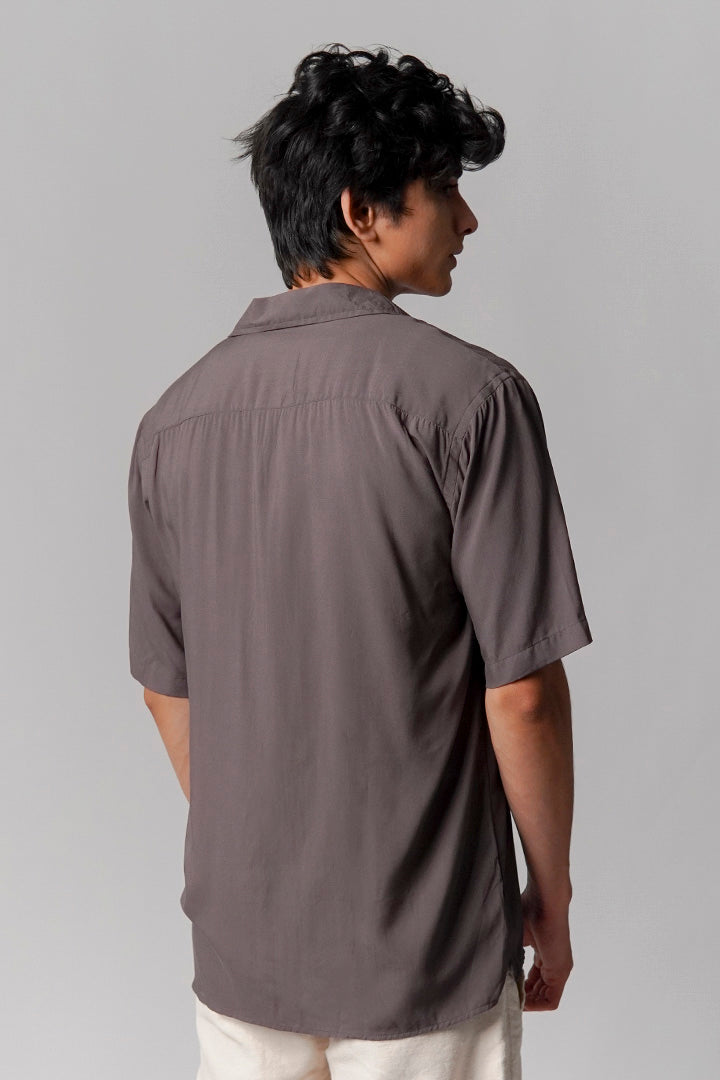 Linen Cuban Shirt - Grey - FA