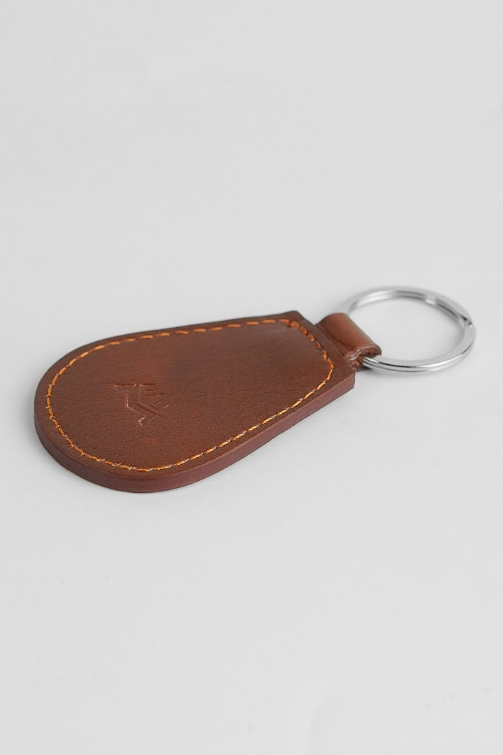Leather Keychain - Brown